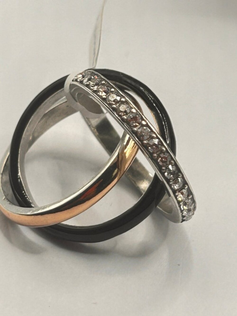 Brighton Neptune's Rings Trio Ring  Size 7 NWoutlet tag  black silver
